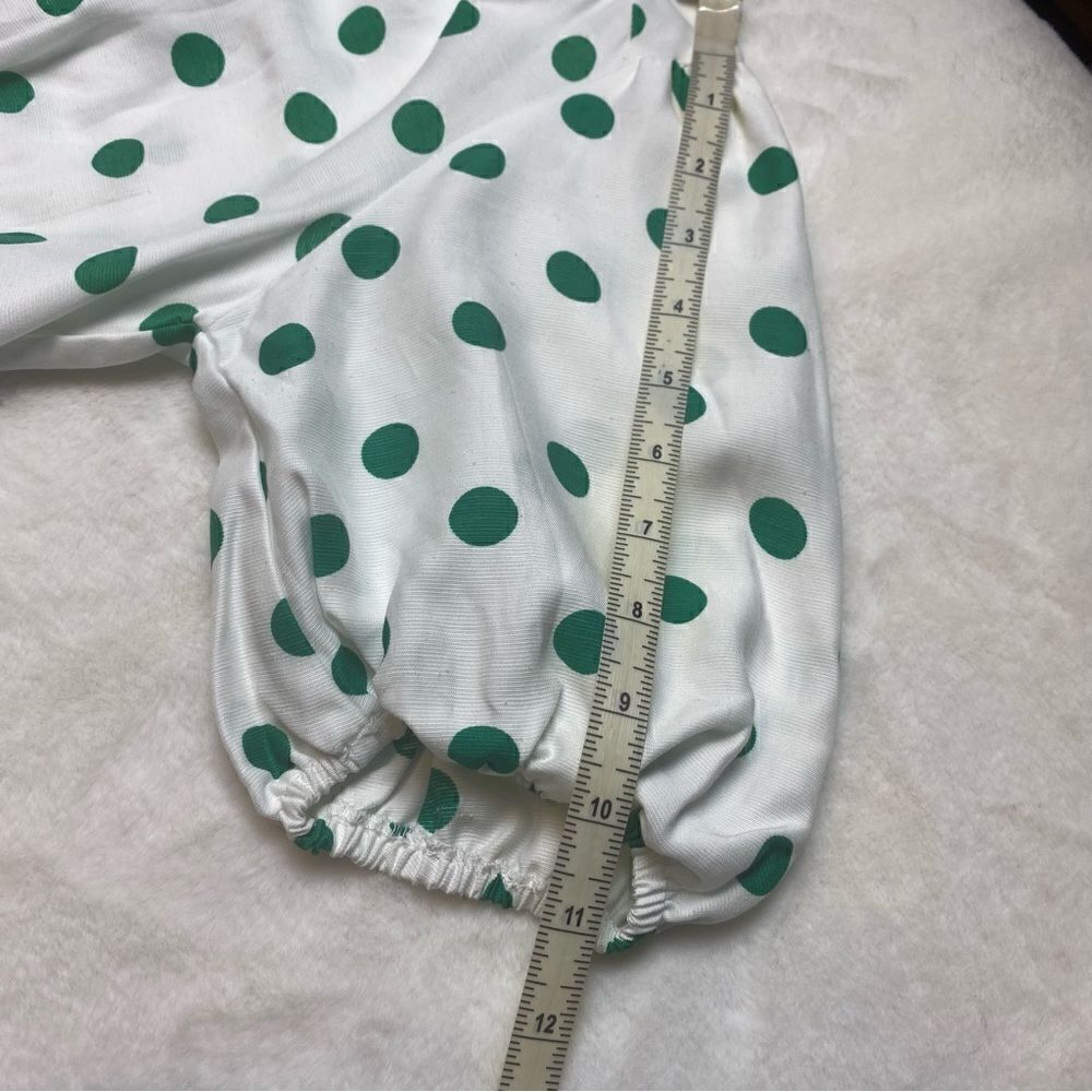ASOS New With Tags White Green Polka Dot Dress Size 4 - Picture 14 of 14